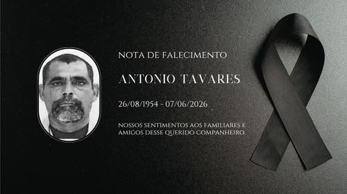 Falecimento do associado Antonio Tavares