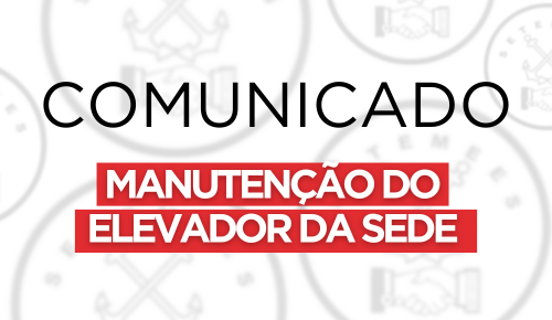 Manutenção do elevador na sede