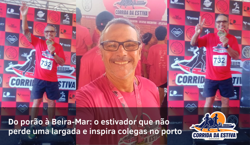Do porão à Beira-Mar: o estivador que não perde uma largada e inspira colegas no porto