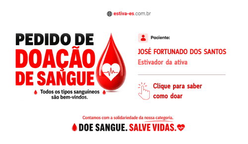 Doação de sangue - José Fortunato dos Santos 