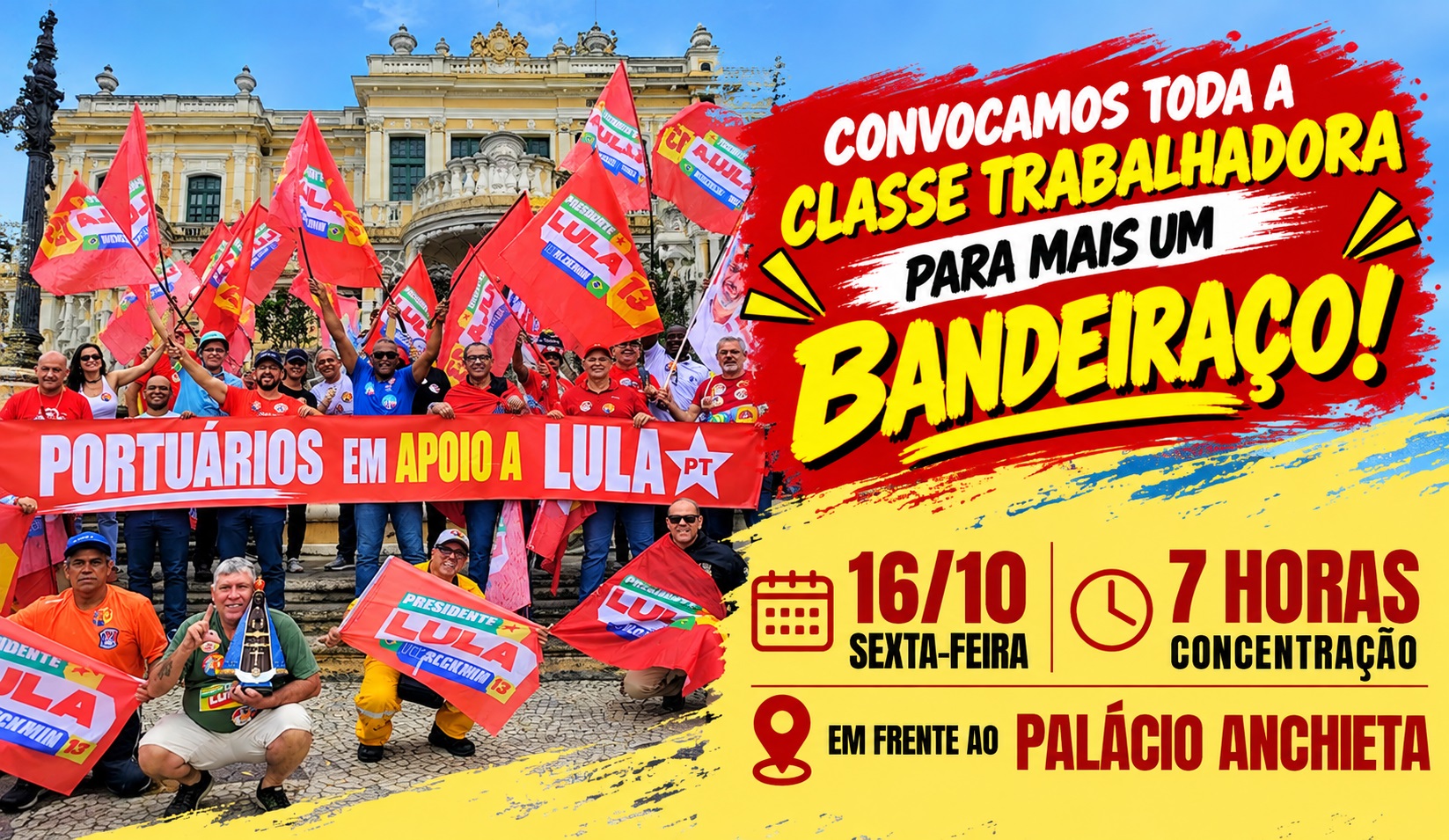 Bandeiraço dos portuários no dia 16/10